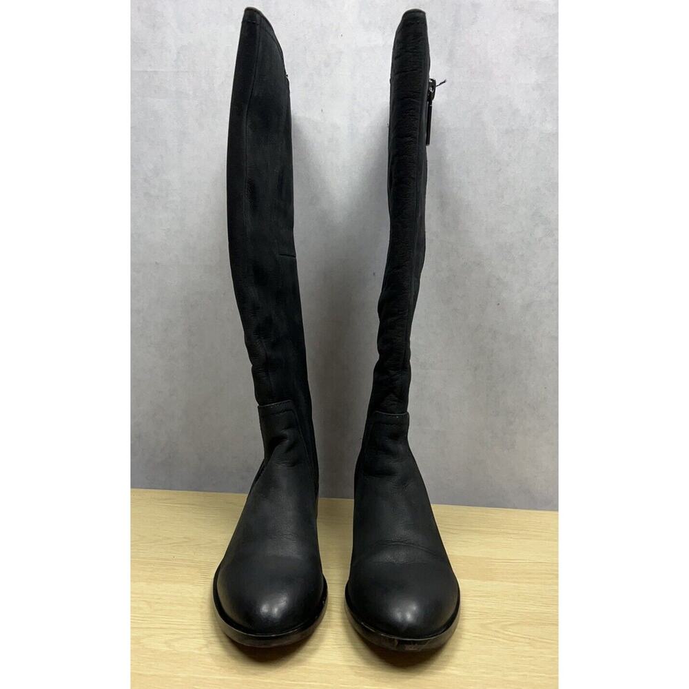 Lot of 2 Aldo Women’s Brown/Black Leather Side Zip Riding Boots Size 6.5 - Picture 2 of 16